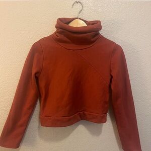ALO Yoga Brick Red Cowl Neck Sweater